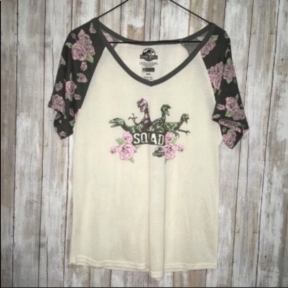 Jurassic Park Floral Squad Blouse - Picture 2 of 5